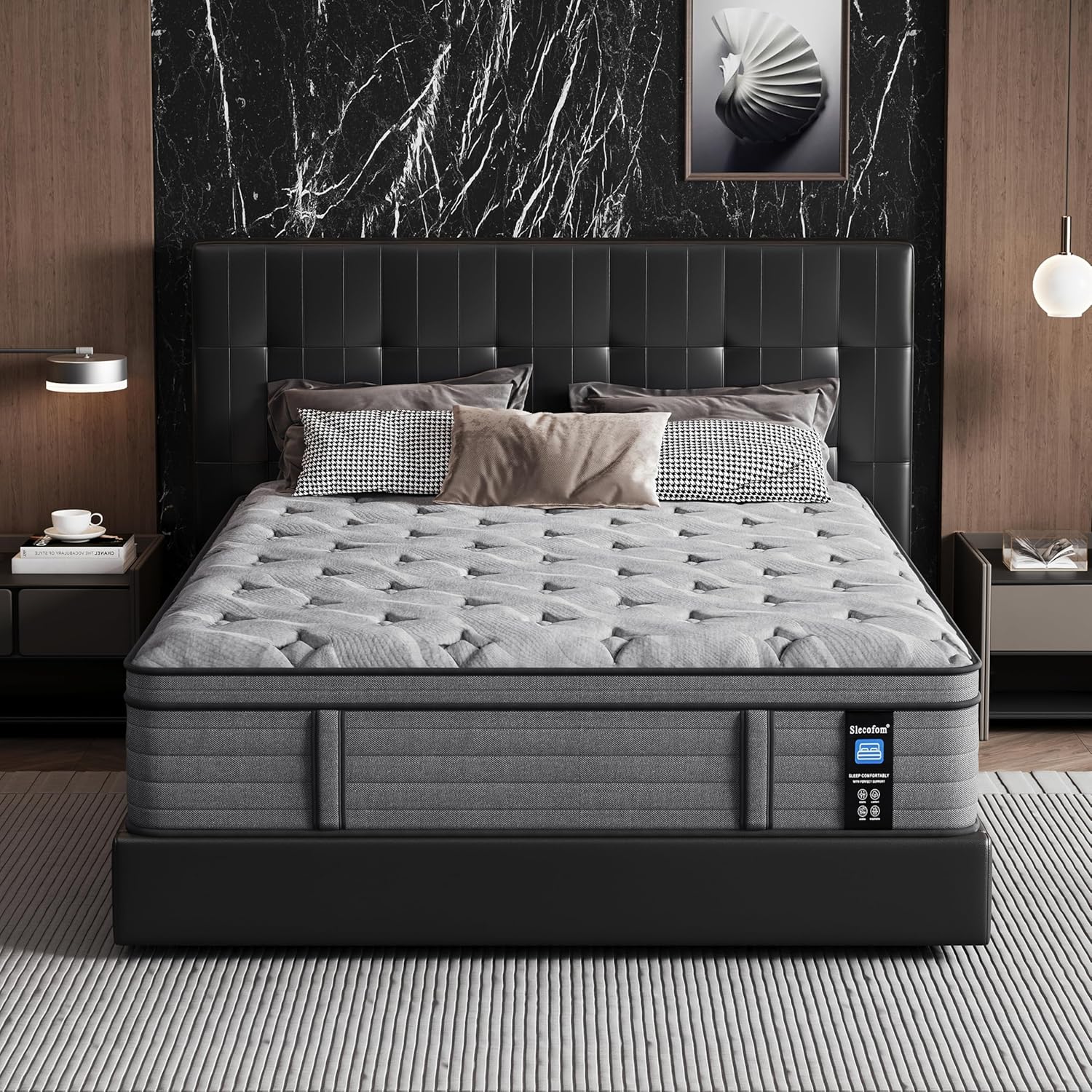 Firm Mattress 12 Inch - Multi-Layer Luxury Memory Foam, Queen Size Hybrid Mattress with Dual-Pocket Spring for Reinforce Edge & Motion Isolation, CertiPUR-US Mattress in a Box