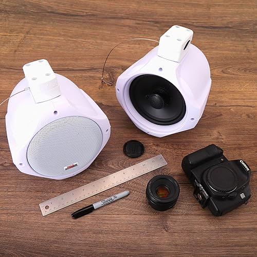 Miniatura 7 de Pyle Altavoces de torre de wakeboard marinos impermeables  Juego de altavoces de doble subwoofer de 6.5 pulgadas y tweeter de 1 pulgada con potencia