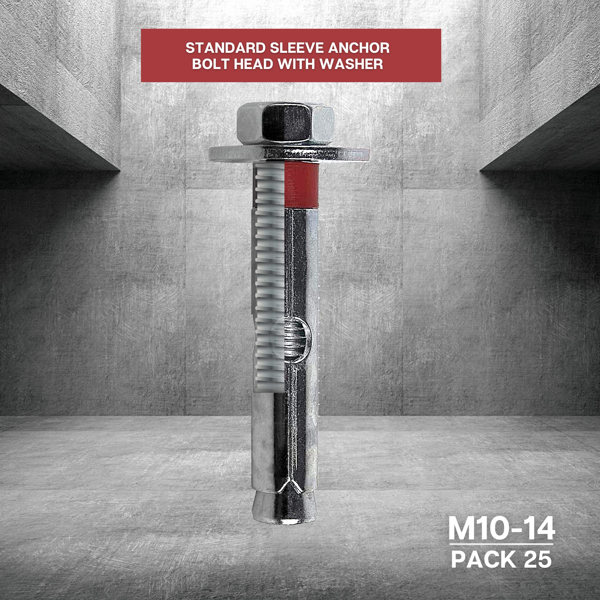 Schwerlastanker Set 25-tlg - M6 M7 M8 M10 Betonanker Für Feste Verankerung
