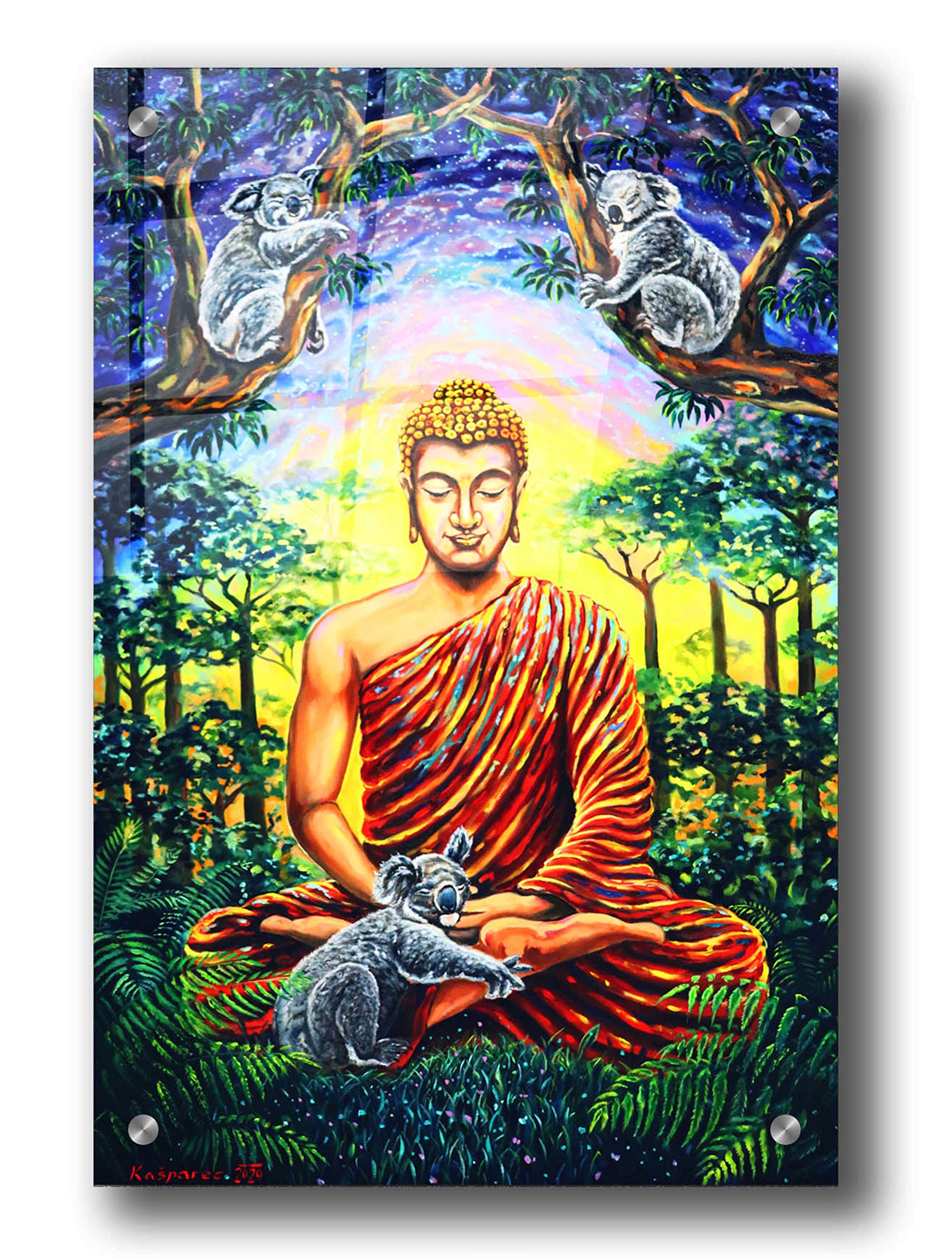 Amazon.com: Epic Art 'Buddha Koala ' by Jan Kasparec, Acrylic