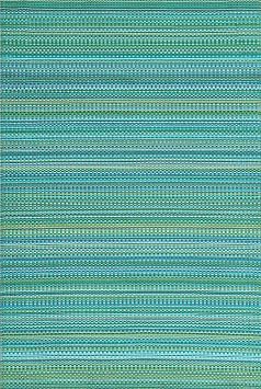 Mad Mats Geometric Outdoor Rug, Reversible Plastic Mat 6 x 9, Mix - Tropical