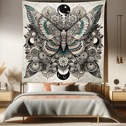 Miniatura 380 de Ambesonne Tapiz gótico, patio con hiedra encantada en la puerta antigua al bosque, colgante de pared ancho para dormitorio, sala de estar, 2-Verde