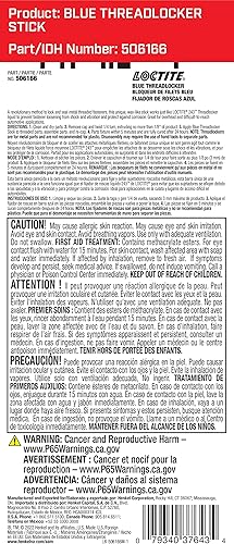 Vista 2 de Fijador de roscas Loctite en barra de resistencia media color azul, Azul