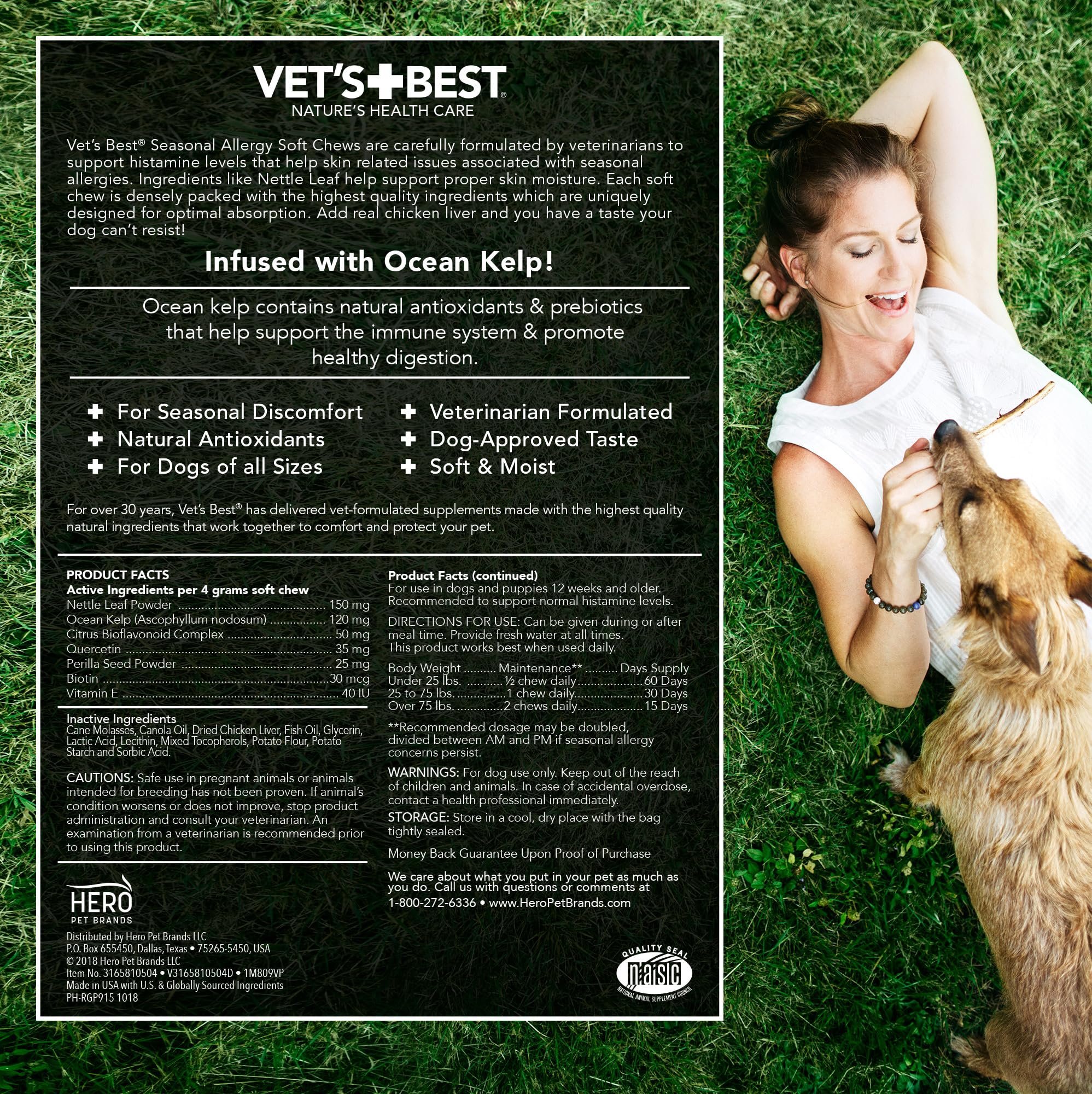 Vet's Best Seasonal Allergy Soft Chews for Dogs, Soothes Dog, 30 Day Supply — Amazon image 6