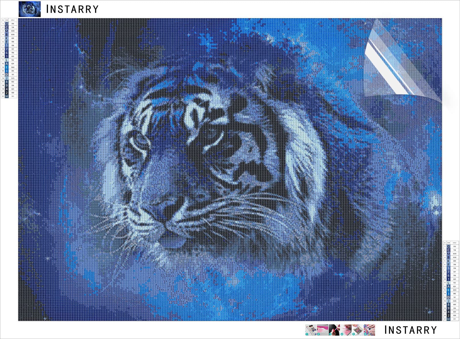 Instarry DIY 5D Broderie Diamant Kit Complet Grand Format Paysage Et