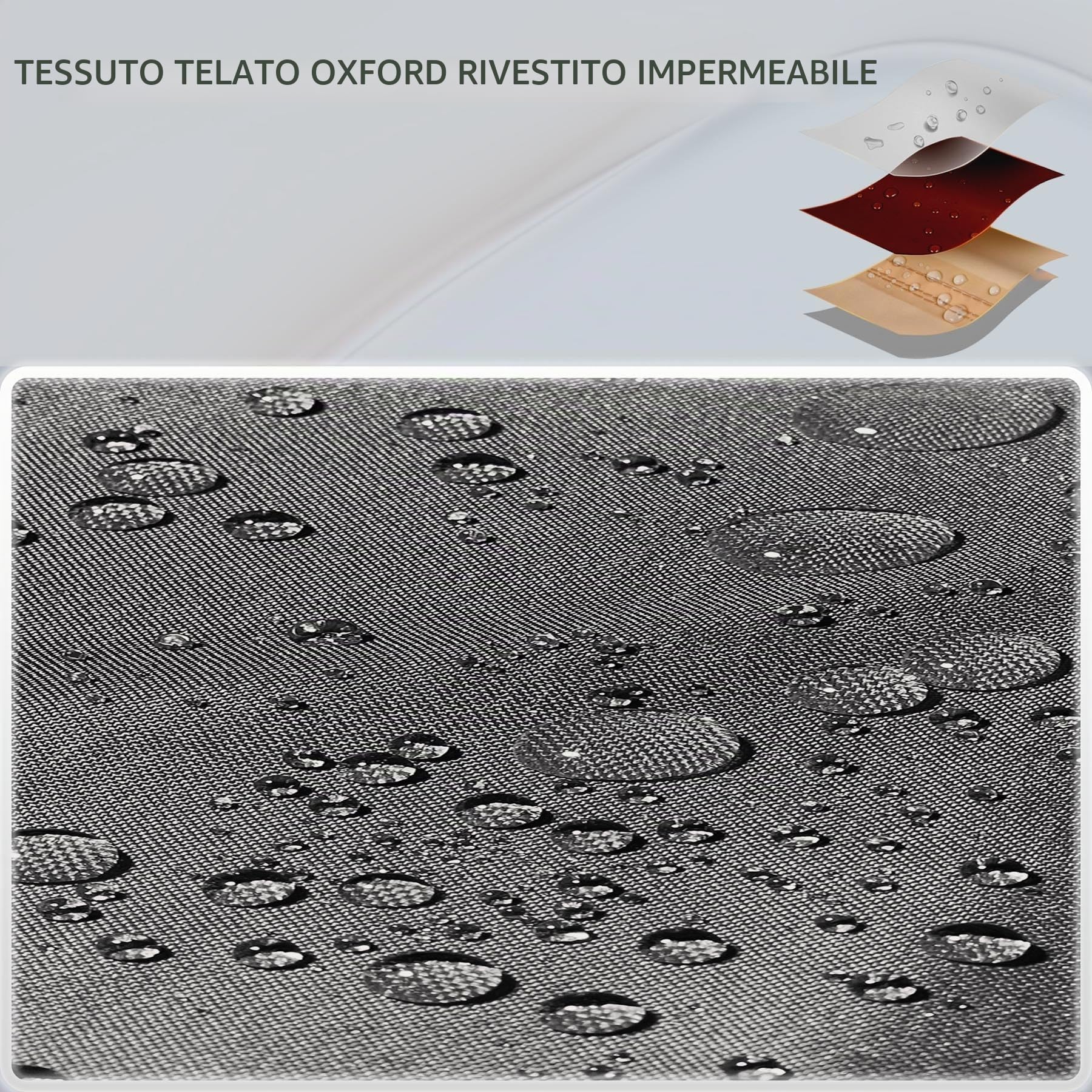 Vela ombreggiante con Occhielli 200x300cm Telo Oxford impermeabile 160g/㎡） Tenda a Vela Rettangolare tenda da sole verticale per esterno -Verde Scuro.