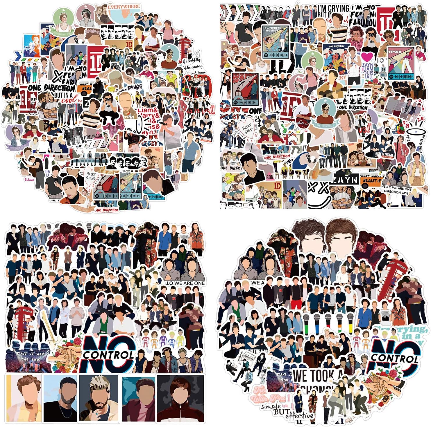 150 PCS 1 Direction Band Stickers,Singer Group DIY Waterproof Sticker,Laptop and Water Bottle Decal Sticker Pack for Teens, Girls, Women Vinyl Stickers Waterproof