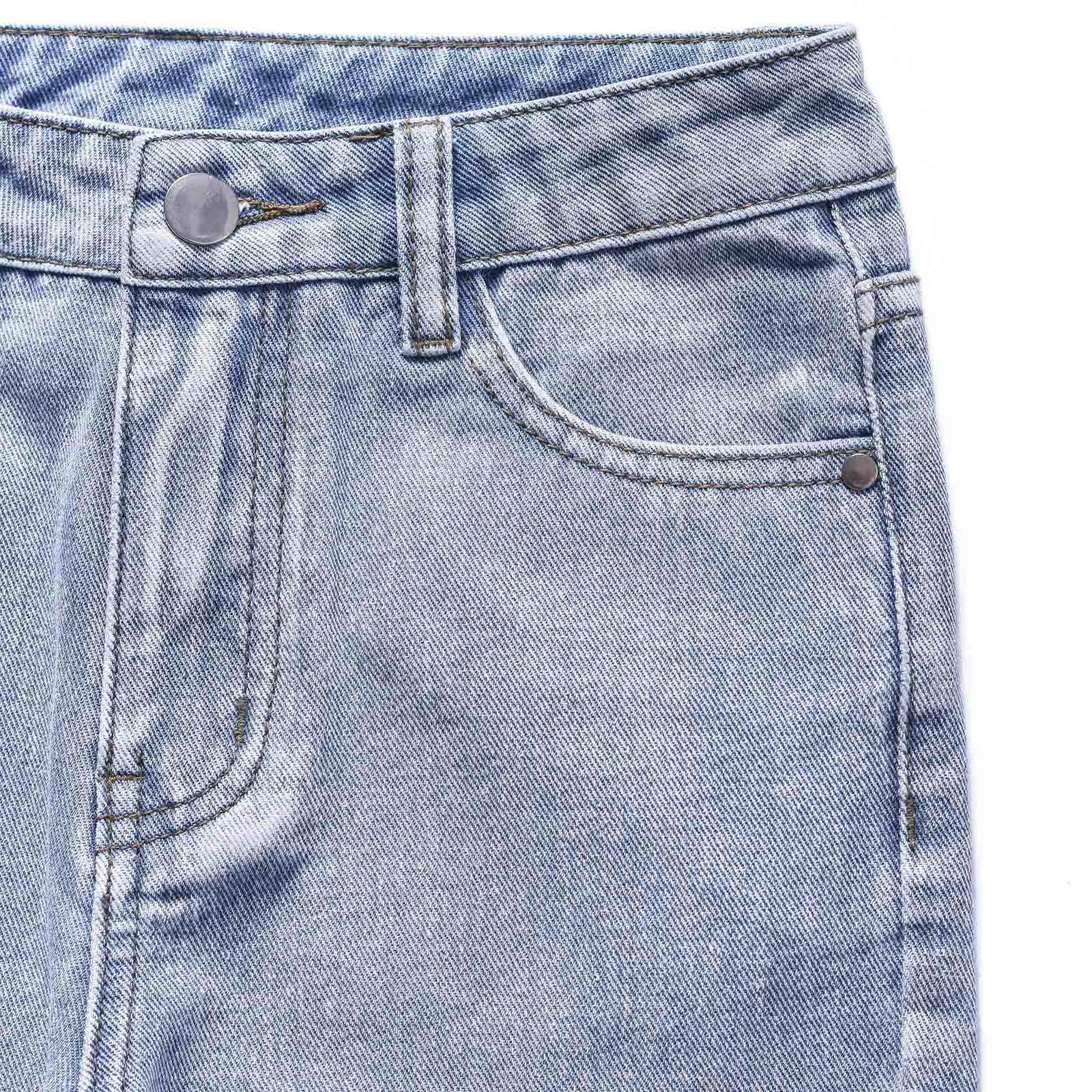 Genérico Vaqueros Niño 5-14 Años Regular Fit Pantalon Vaquero Adolescentes Chico Cintura Elastica Moda Hippies Streetwear Jeans Pantalones Vaqueros Cargo Denim Stretch Otoño 2026