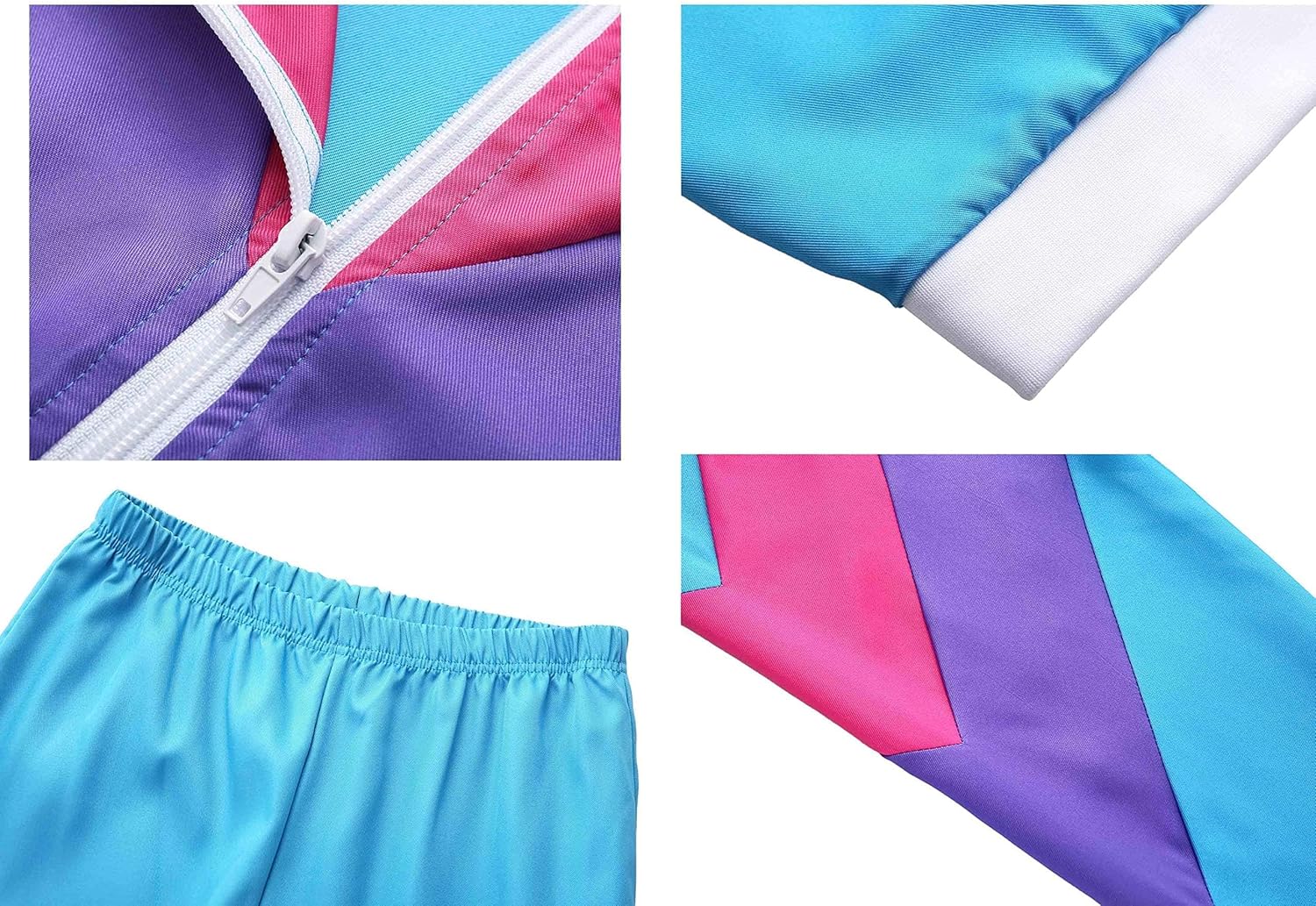 Seawhisper 80s 90s Outfit for Men Women Retro Track Suits Hip Hop Halloween Costume - Image 5