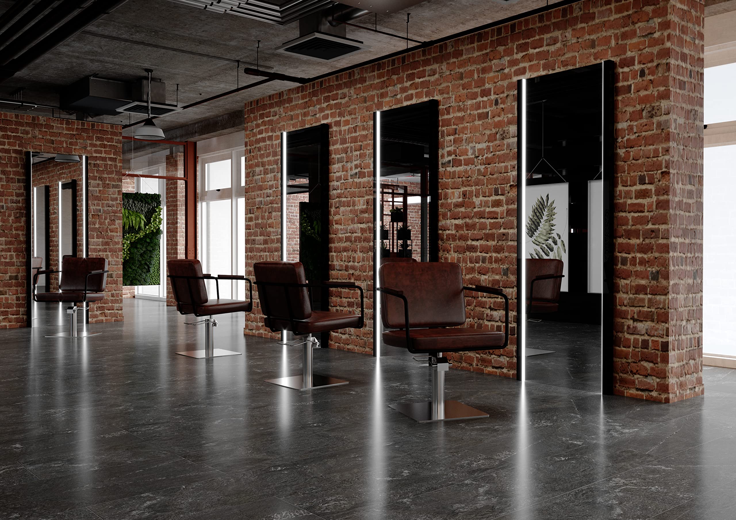 Ayala Friseurstuhl ENZO braun Friseursessel 360° Drehbar Frisörstuhl Barberstuhl Höhenverstellbarer Barbersessel Hydraulischer Friseurbedarf