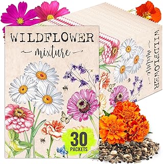 Seed Needs Wildflower Seed Packet Party Favors Pre-Filled & Ready to Han...