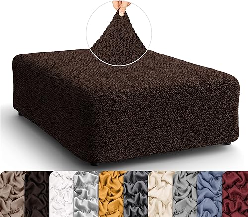 Miniatura 34 de PAULATO BY GA.I.CO. Funda para Otomana Pequeña Funda para Taburete Funda para Puf - Funda de Tela de Poliéster Suave - Protector de Muebles Elástico