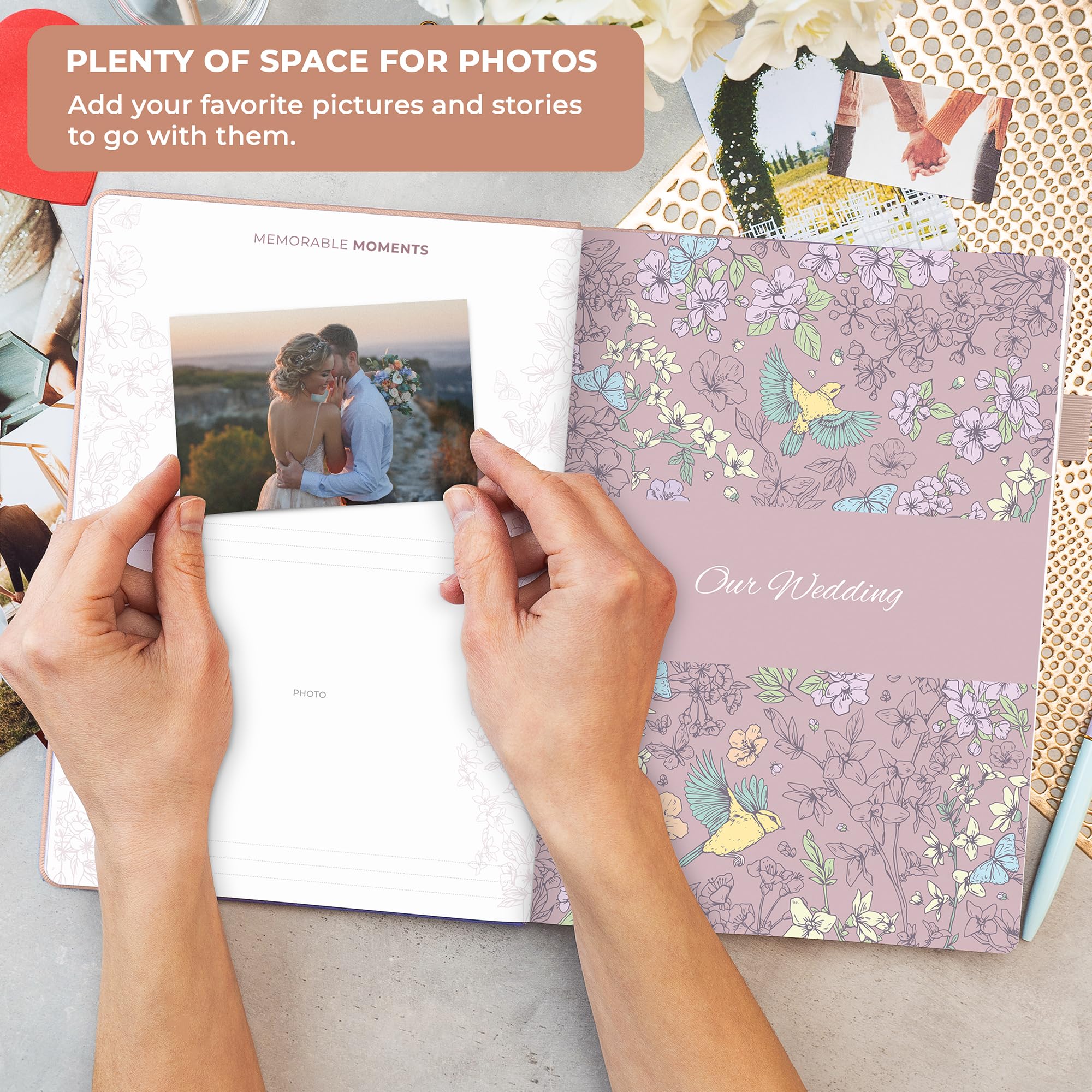 Clever Fox Anniversary Journal, Couple Memory Book & Photo Album with Writing Space, Wedding - Image 4