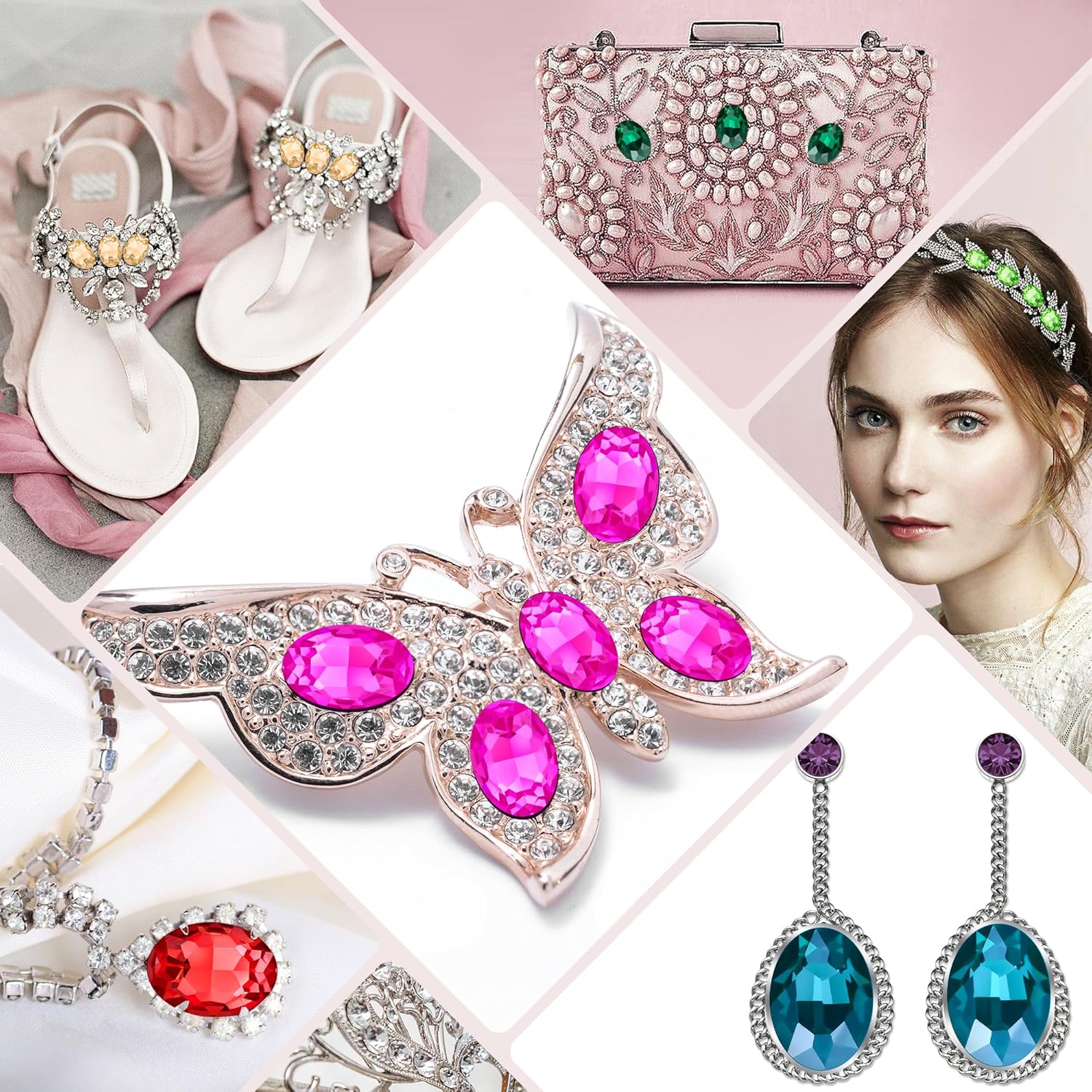 Oval Rhinestones White Clear Crystal Glass Point Back Rhinestones for Craft, Jewelry Making 10x14mm 50Pcs - Image 6