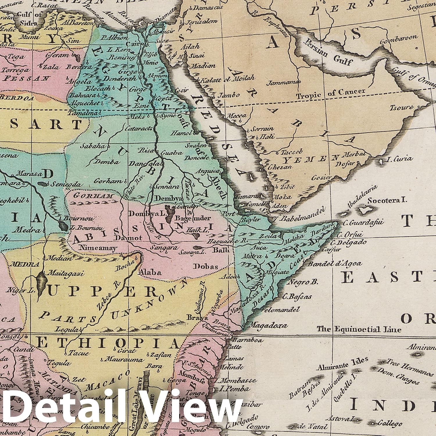 Historic 1747 Map - A New and Accurate map of Africa, from The Latest and Best observations - 24in x 18in