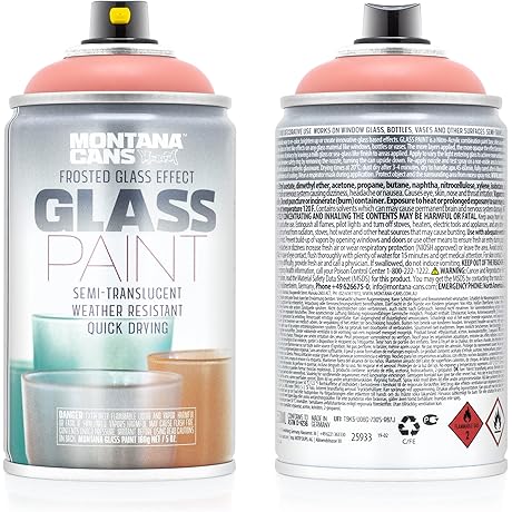 Montana EFFECT Glass Spray PaintFROSTED-MATT CORAL RED
