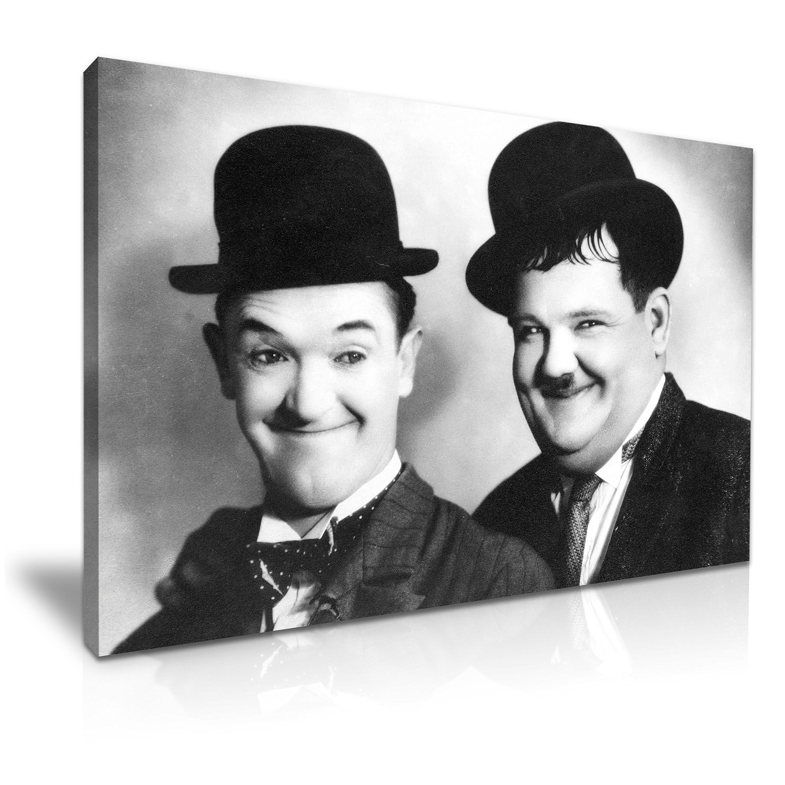 YES ART Laurel and Hardy Comedy Canvas Modern Wall Art 76x50cm