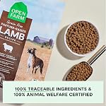 Open Farm, Grain-Free Aliments pour chiens secs, complets & Balanced Kibble, durable & Ingrédients d'origine éthique, légumes non OGM & Les superaliments soutiennent la santé globale, la recette d'agneau élevée aux pâturages, 22lb sac