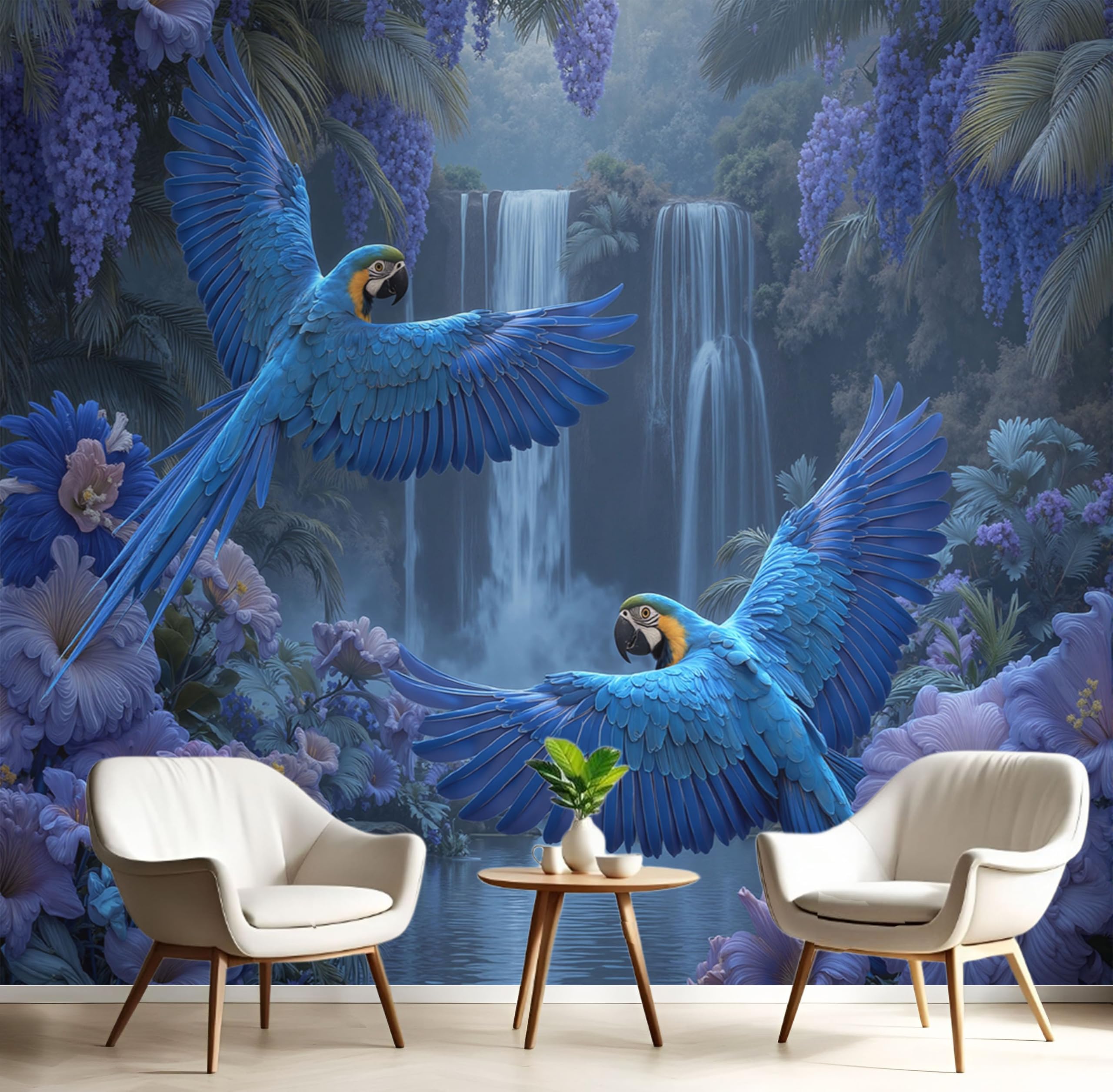 Décoration Murale Chambre Papier Peint Panoramique Parrot Falls