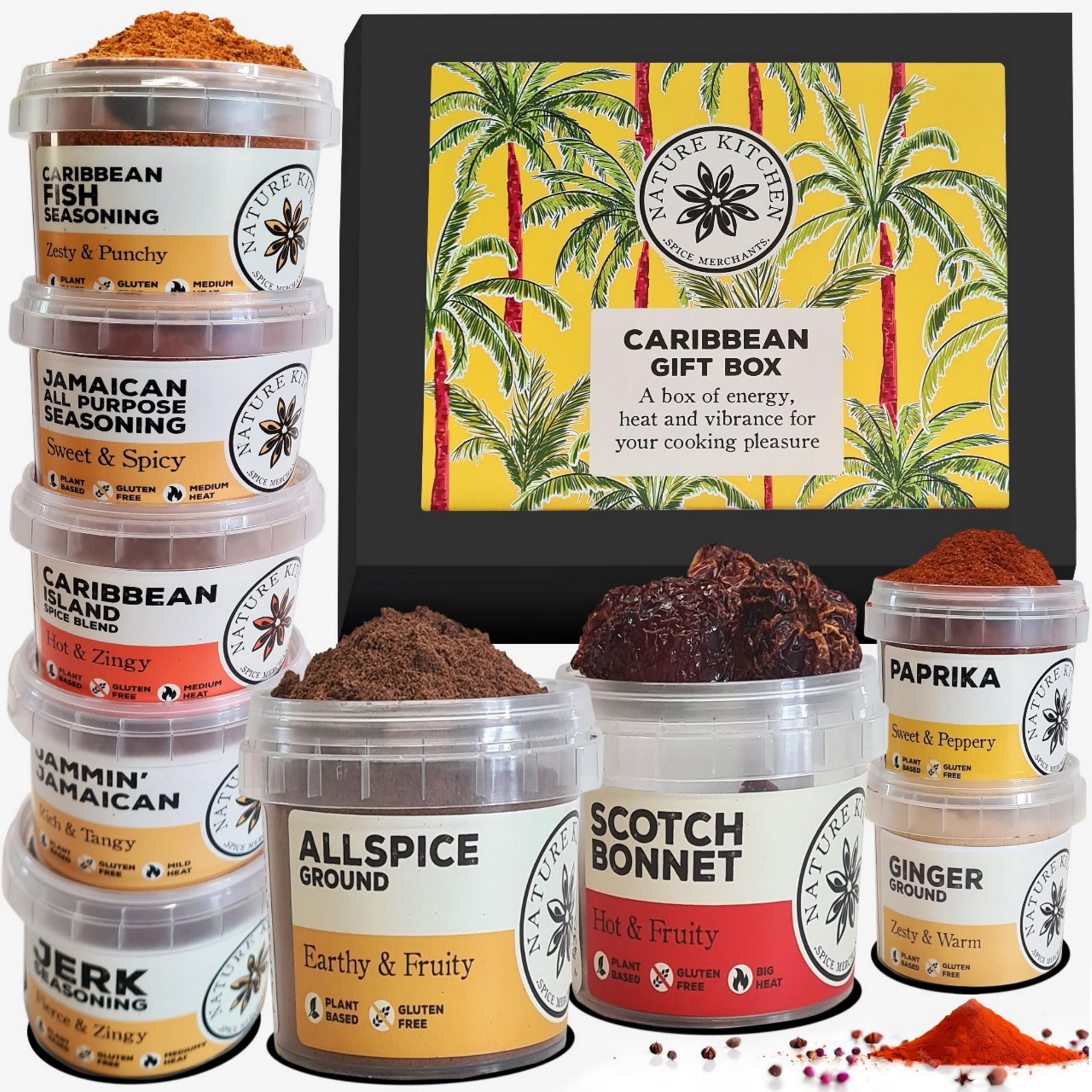 Sponsored Ad – Caribbean Spice Gift Set, 9x Gourmet Seasoning & Herb Pots with Recipe Card, Includes Jerk, Jammin’ Jamaican, Scotch Bonnet, Caribbean Fish, Paprika, Ginger & More