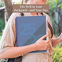 Vista 5 de Rileys Academic Planner 2025-2026, agenda diaria, semanal y mensual, julio de 2025 a junio de 2026, páginas de notas para estudiantes