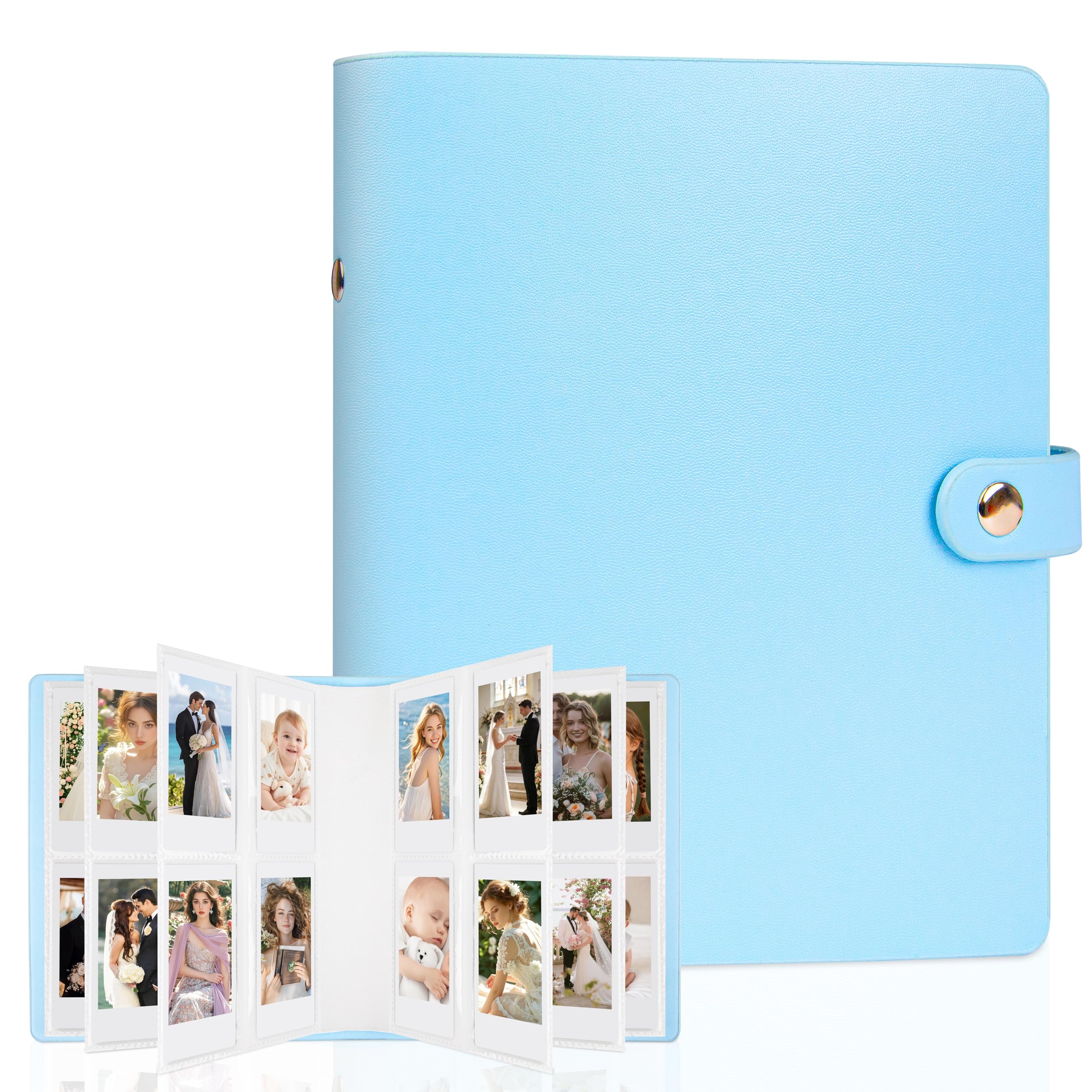 256 Pockets Photo Album for Kodak Mini Shot,Kodak Mini Shot 2 Retro Instant Camera,2x3 Photo Paper-(2.1"x3.4") (Blue)-image-44