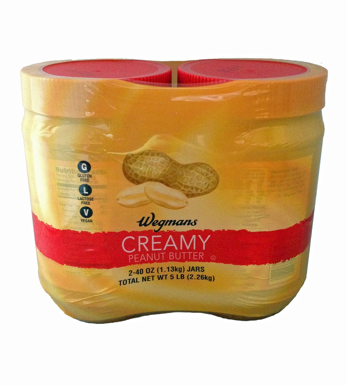 Wegmans Creamy Peanut Butter Family Pack (2)40 Oz. Jars