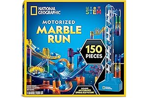 National Geographic Marble Run with Motorized Elevator: Learn Physics Through Play