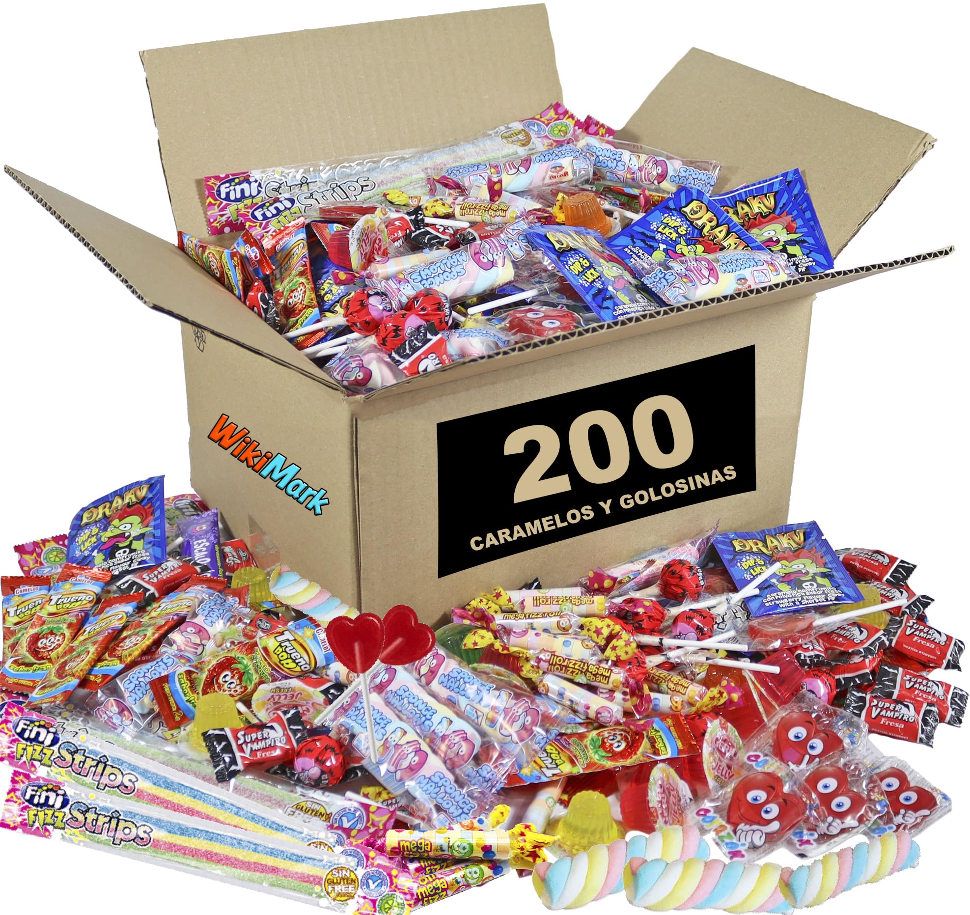 200 dolci, dolcetti e caramelle ripieni di piñata senza allergeni WikiMark - Per riempire borse di compleanno, feste, Natale e Halloween. Senza glutine e senza latte. (200 Dolci)