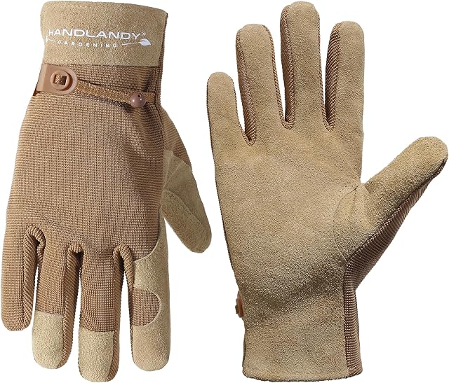 Gants de travail pour femmes et femmes, Gants en cuir de jardinage Gants mécaniques flexibles
