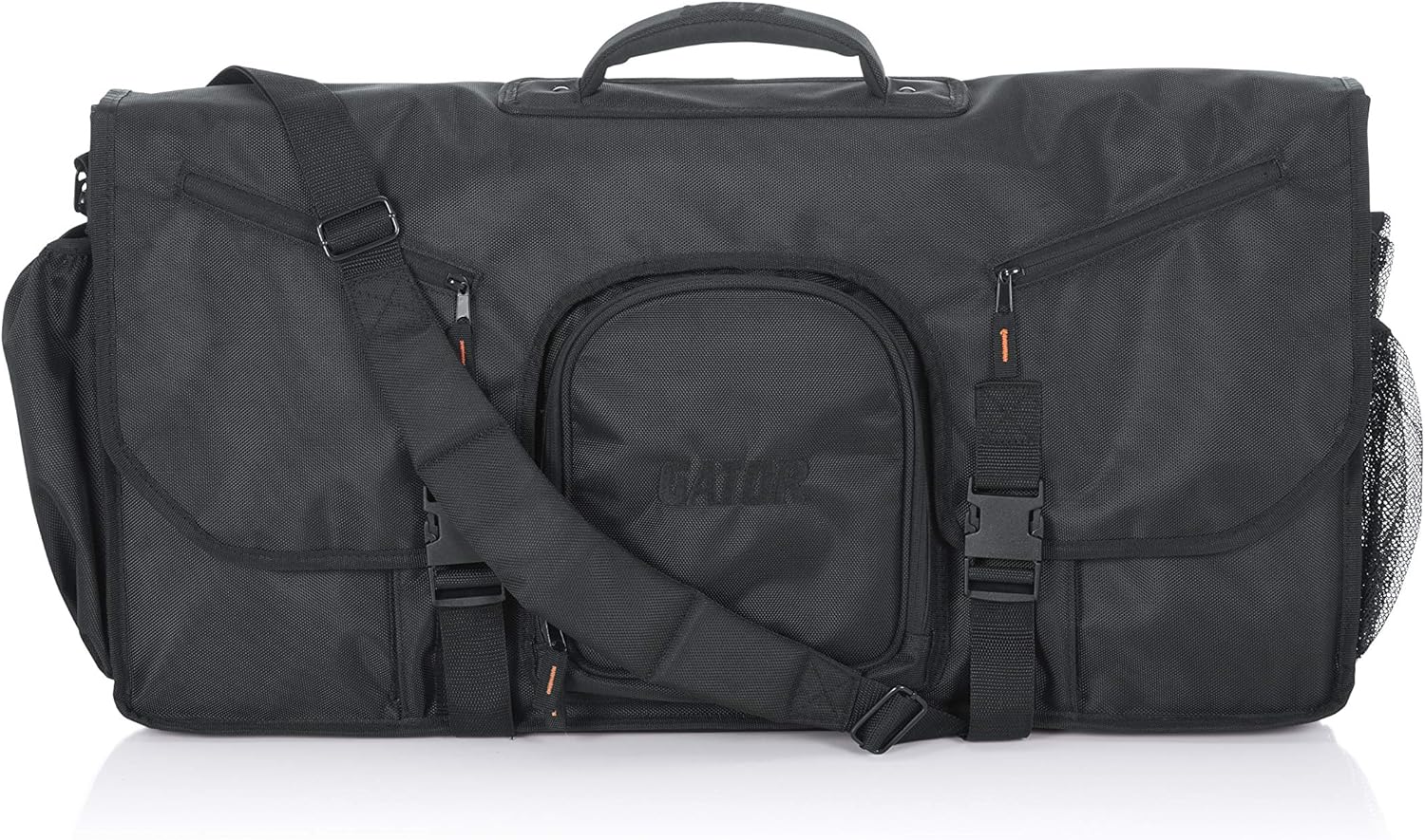 Gator Cases G-CLUB Series DJ Controller Messenger Bag with Bright Orange Interior, Fits 28" Controllers (GCLUBCONTROL28)
