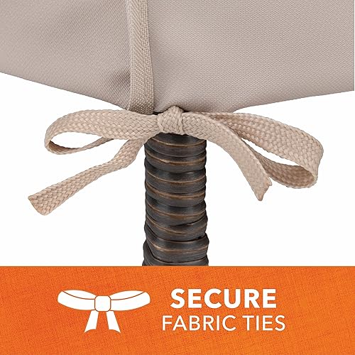 Miniatura 6 de Modern Leisure Chalet Funda para Silla de Bar ApilableRespaldo Alto - Tela Resistente a la Intemperie - Protección de Muebles de Exterior Perfecta