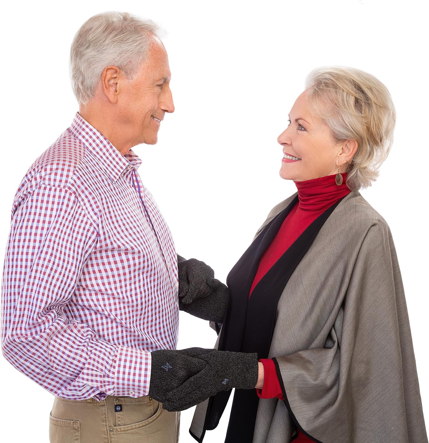 TRU47 Black 99.99% Pure Silver Woven Gloves