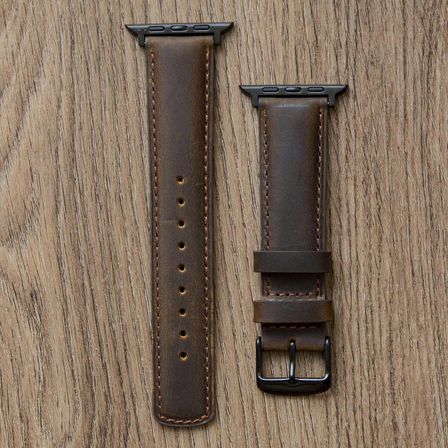 Personalized Leather watch band Compatible with Apple Watch Band 38mm 40mm 41mm 42mm 44mm 45mm 49mm Custom Laser Engraved Vintage Strap For iWatch Series 8 7 6 5 4 3 2 1 se Mens Him Women Gift