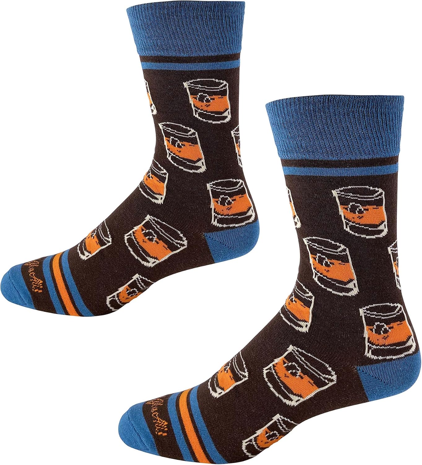 Bourbon Whiskey Rocks Glasses & Men's Socks | Funny Novelty Fashion Dress Socks | Unique Gifts for Whiskey Lovers - Image 2