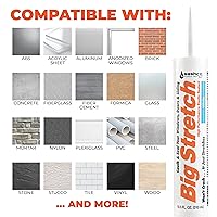 Vista 6 de Sashco Sealants 10008 sellador de vidrio, caucho acrílico, marrón oscuro, 10.5 onzas, Café Oscuro, 1