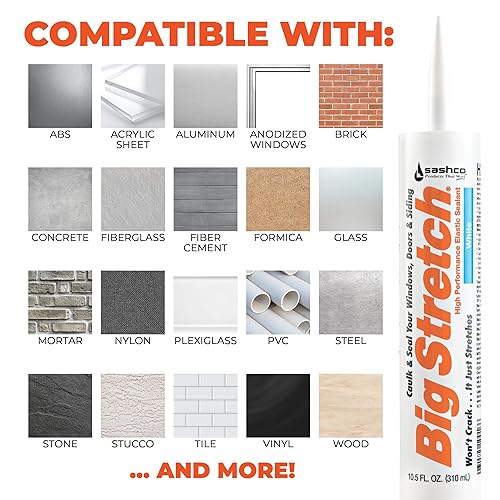 Miniatura 6 de Sashco Sealants 10008 sellador de vidrio, caucho acrílico, marrón oscuro, 10.5 onzas, Café Oscuro, 1