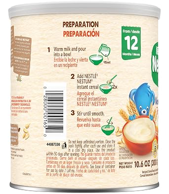 Nestle Nestum Infant Cereal, Wheat and Honey, 10.6 Ounce (Pack of 3)