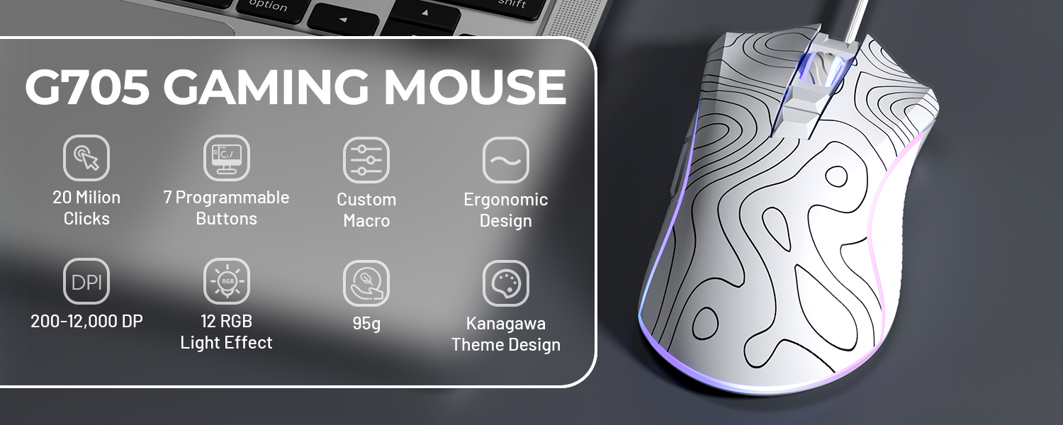 Amazon.com: XVX Wired Gaming Mouse, 12000 DPI RGB Mouse with 12