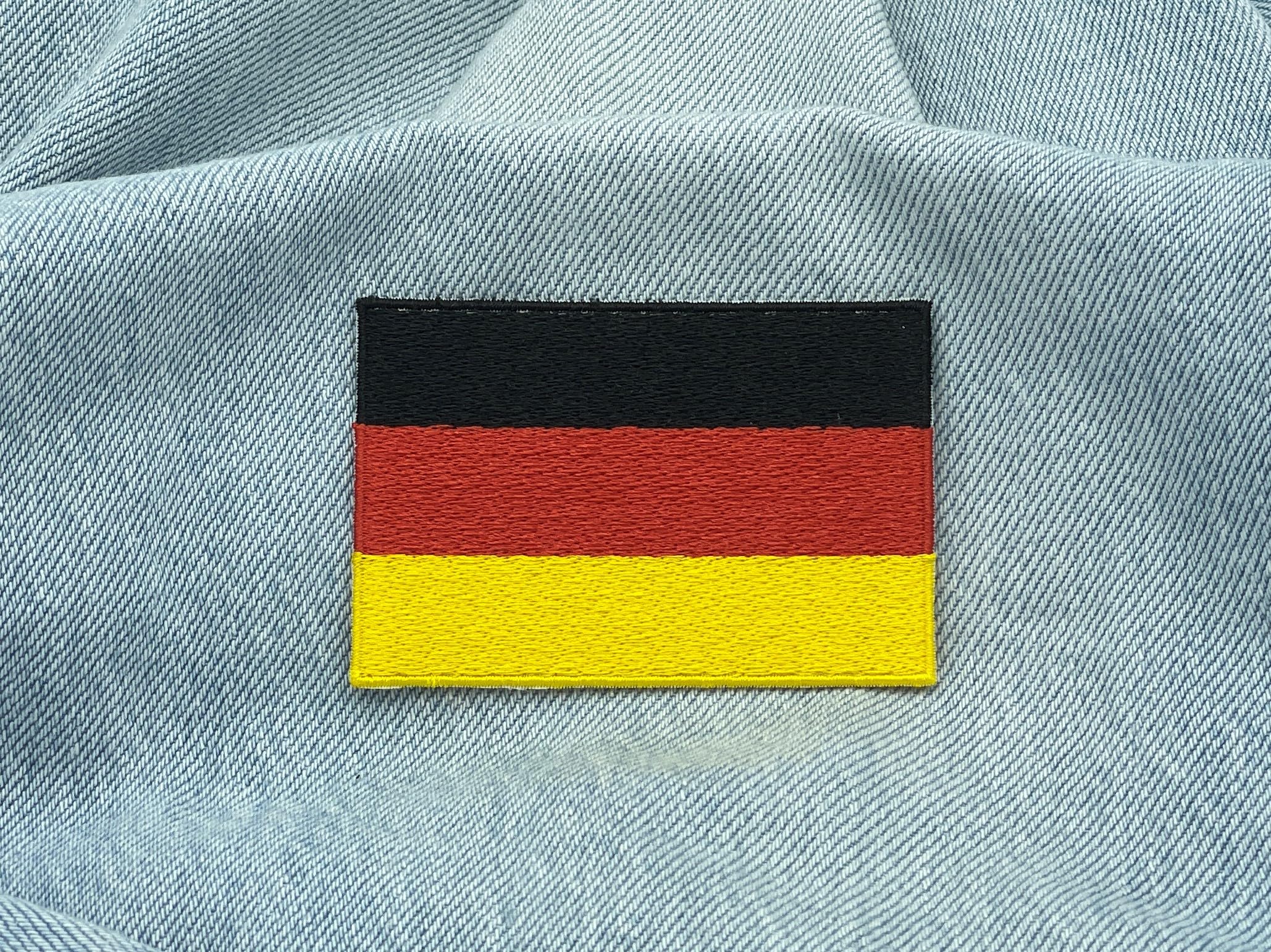 Finally Home Berlin-Flagge Patch (8,2x4,9 Cm) – Zum Aufbügeln Oder Annähen, Mit Berliner Bär & Wahrzeichen