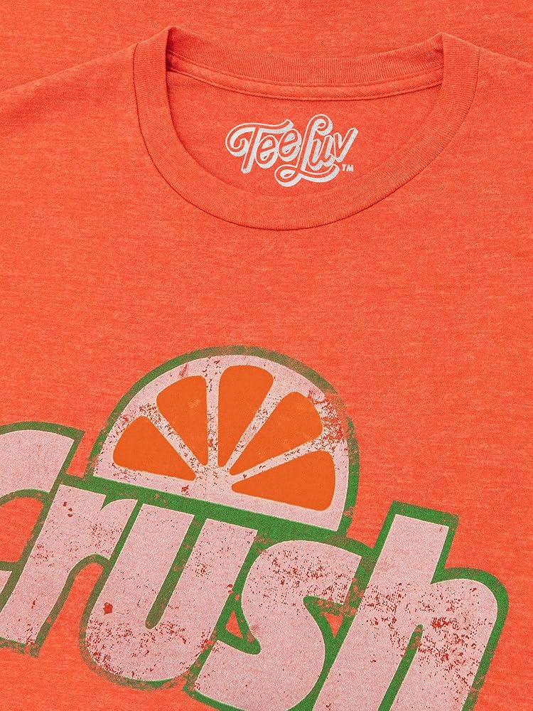 Amazon.com: Tee Luv Men's Faded Orange Crush Shirt - Retro Crush