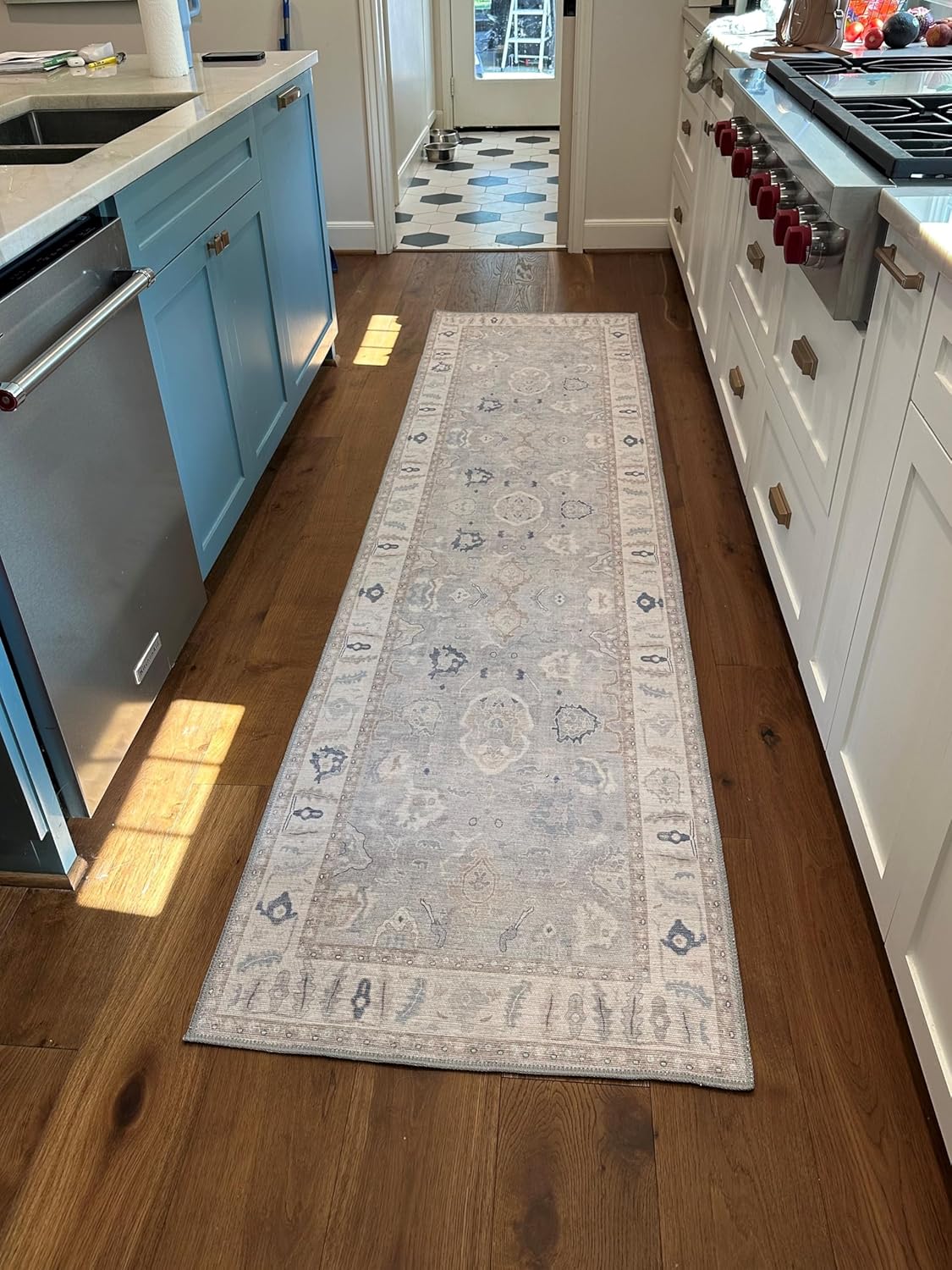 Modern Oushak Runner Rug, Extra Long Runners Vintage Turkish