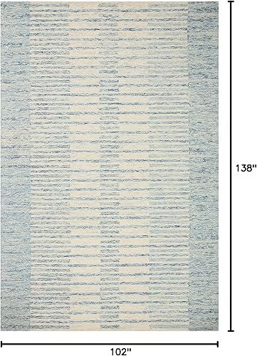 Miniatura 2 de Loloi Chris Loves Julia Chris Collection CHR-01 MarfilMezclilla 8'-6'' x 11'-6'', 0.50 pulgadas de altura, alfombra de área