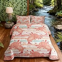Vista 54 de Juego de edredón Deer Bear para niños tamaño completo, juego de ropa de cama rústica de aventura de caza para decoración de habitación de niños