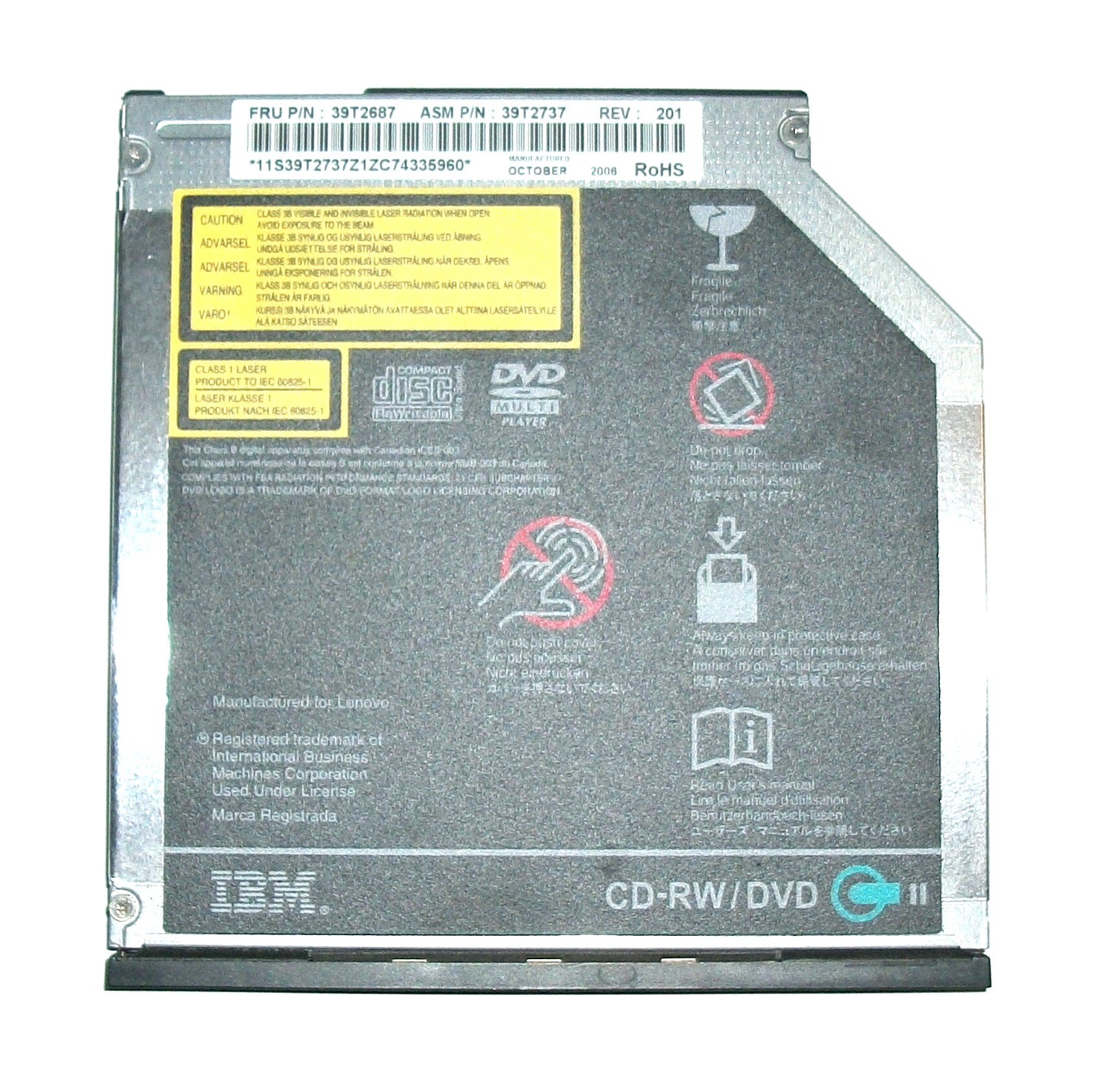 Amazon.com: 39T2737 Ibm 24X24x24x/8X Combo Ii Ultrabay Slim Dvd/Cd