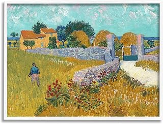 Farmhouse In Provence Van Gogh Scene Giclee Framed Wall Art, Design by one1000paintings