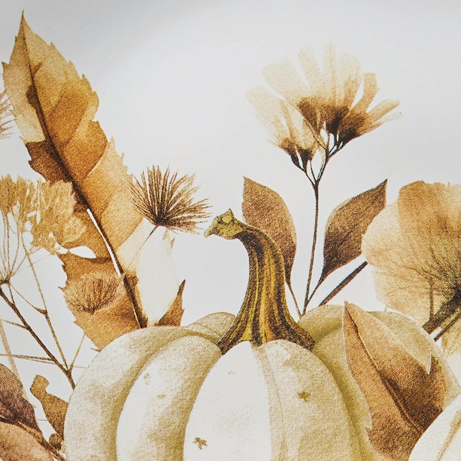 Park Designs Autumn Harvest Salad Plate Set Of 4, Orange 8.75" Pumpkin Ceramic Plate For Fall & Thanksgiving Table Decor, Durable Scratch Resistant Hard Dolomite Material, Microwave & Dishwasher Safe