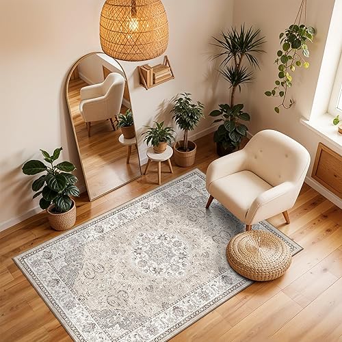 Miniatura 401 de Alfombra lavable para pasillo y de cocina, alfombra de entrada, vintage, suave para el suelo, alfombra antideslizante para interiores, para baño