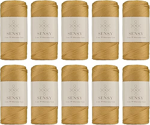 Miniatura 33 de Sensy Premium 2mm 76 Metros de Cuerda de Poliéster 100% Cordón de Polipropileno Cordón de Macramé 2mm Cordón para Bolso de Crochet Hilo de Crochet