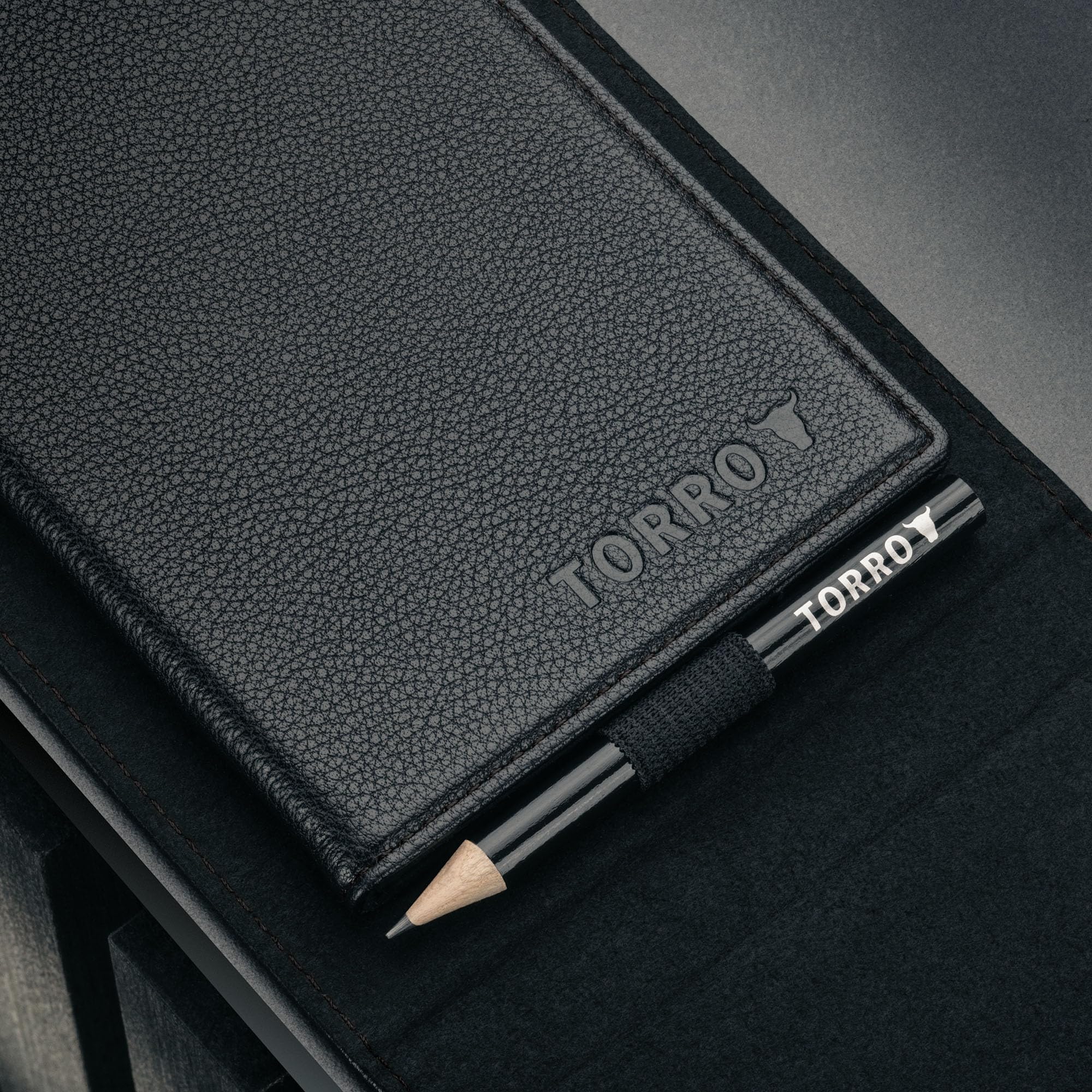 TORRO Golf Scorekartenhalter und Yardage-Buch-Cover – Echteder Golf Scorekarte und Yardage Wallet mit Bleistiftschlaufe